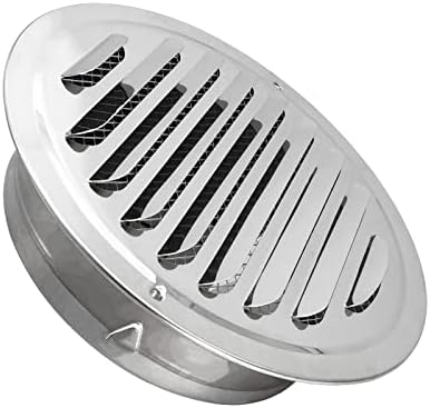 Lüftungsgitter 100mm Edelstahl Abluftgitter für Kamin Küche Badez...