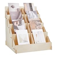 HOBBIESAY 1 Set Holzständer Grußkartenständer Holzaufkleber Aufbewahrungsregal Für Einzelhandelstheken Tischzubehör