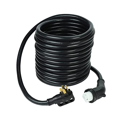 frperce 50FT 50Amp RV Power Extension Cord with LED Twist Lock Connector 125V/250V,Heavy Duty RV Trailer Marine Power Cord Cable