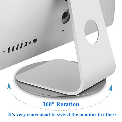 Image of Aluminum 360 Rotation Monitor Swivel Base Computer Screen Monitor Turntable Stand Flat Panel TV Rotating Mat for iMac Laptop Potted Plants Arts Crafts Products Display Stand