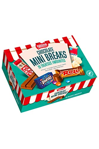 Nestlé Chocolate Mini's Selection Box, 70 Chocolate Biscuit Bars - Kit Kat, Smarties, Rolos, Milkybar, Sharing Bulk Chocolate Box