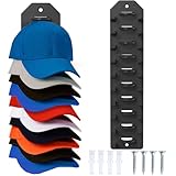 PHAIN Hat Organizer for Baseball Caps,Hat Rack for Wall, Compact Hat Storage Display Holder,Hold Up to 10 Hats,Hat Hanger Strong Adhesive/Wall Drilled for Door,Bedroom,Closet