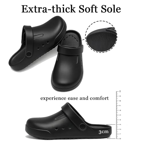 Image of Nihaoya Clogs for Men and Womens Garden Shoes Slip-on Outdoor Beach Slippers Comfort Slip Resistant Sandals Lightweight Breathable