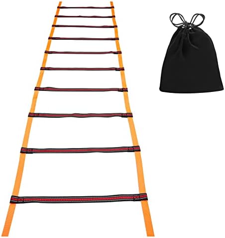 5M Agility Speed Ladder Soccer Ball Football Flexibility Training Ladder and Carry Bag for Kid Adult Sport Equipment Set Football Speed Ladder Agility Training Ladders for Athlete Agility Ladder Set