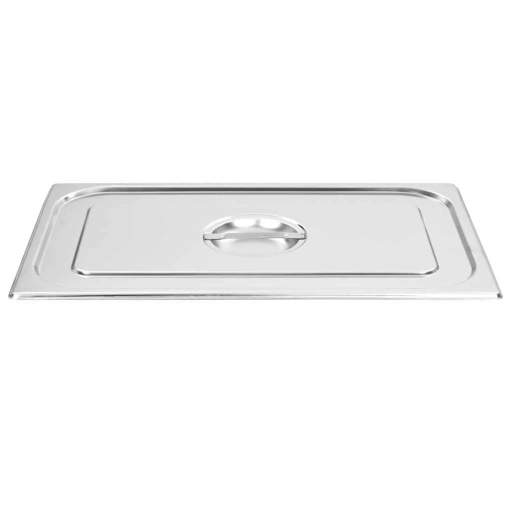 Coperchi per contenitori GN 1/1 in acciaio inox, 2 pezzi, copertura adatta per contenitori da buffet e contenitori scaldavivande per catering, gastronomia, ristorante e mensa
