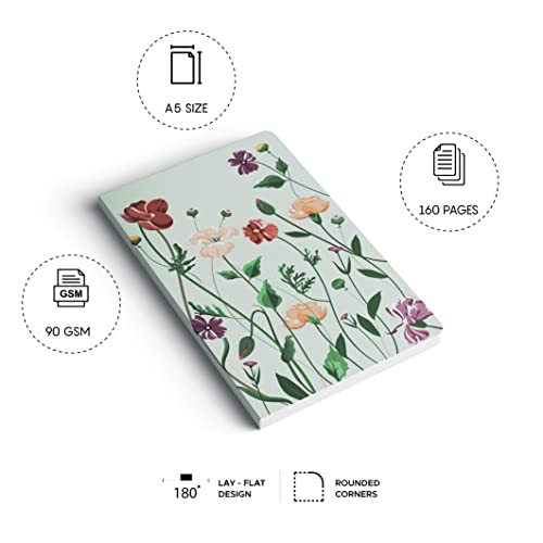 FACTOR NOTES A5 Notebook: Ruled | 90 GSM | 160 Pages (Botanical)