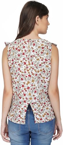Image of POPWINGS Women's Crepe Top | Full Sleeve and Dot Printed Casual Top for Women