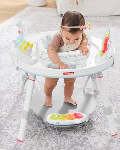 Skip Hop Baby Activity Center: Interactive Play Center with 3-Stage Grow-with-Me Functionality, 4mo+, Silver Lining Cloud