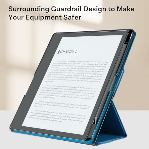 Image of CoBak Stand Case for Kindle Scribe - Premium Folio Leather Cover with Pen Holder, Auto Sleep /Wake - Compatible with 10.2 Inch Kindle Scribe (2022 /2024 Release)