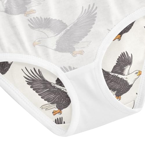 ZZKKO Eagle Flying Girls Underwear Toddler Panties for Girls Comfort Brief Size 2T-8Y4