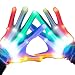 LED Gloves, Led Skeleton Gloves Light Up LED Flashing Skeleton Hand Gloves, 3 Colors 6 Modes