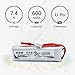 elxjarpower (4-Pack) 2S 7.4V 600mAh Li-Po Battery with Dual Charger Compatible with XK A280 A160 A300 RC Airplanes, Gliders, FPV Drones and Hobby Models