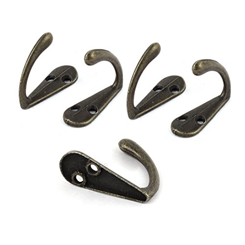 Image of Aexit 35mm Long Nails, Screws & Fasteners Vintage Style Screw Fixing Clothes Hanger Hook Bronze Picture Hangers Tone 5pcs
