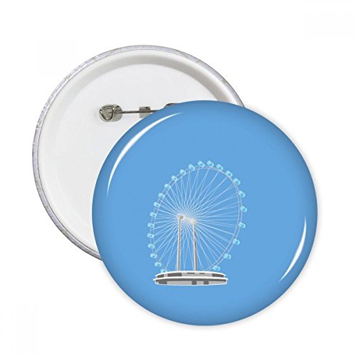 Singapour grande roue pins badge bouton coloré lot de 5 pièces idée cadeau originale taille L