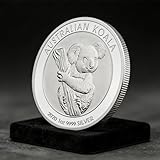 BDJAOZALL Gedenkmünzen Australischer Koala 2020 1 Unze Silber-Souvenir-Münze Elizabeth Ii Australien Sammlung Geschenke