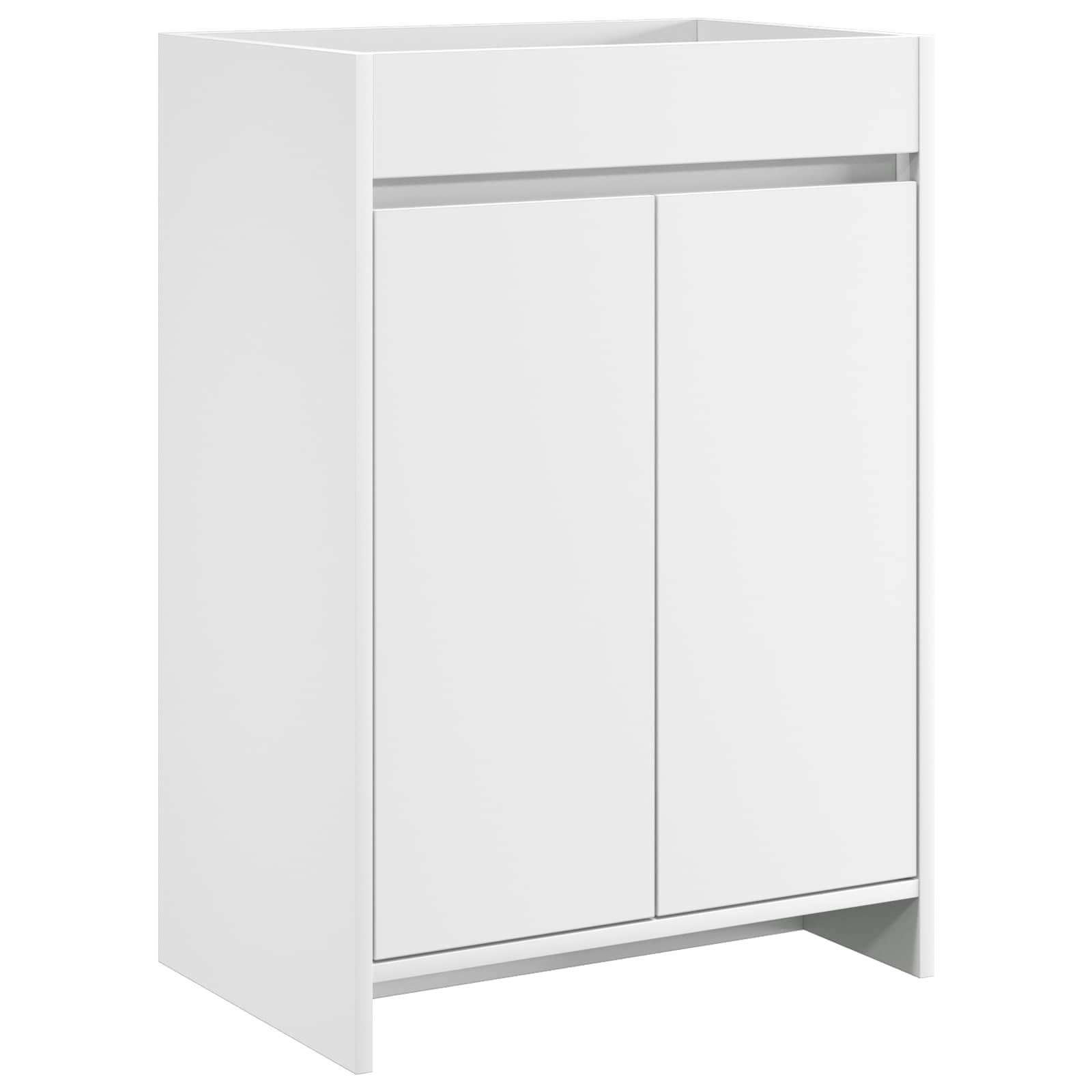 Set di mobili da bagno bianco 81 x 40 x 84,5 cm in legno con vano portaoggetti, lavabo e rubinetto per bagni interni, design moderno, facile da montare, durevole, ideale per ristrutturazioni