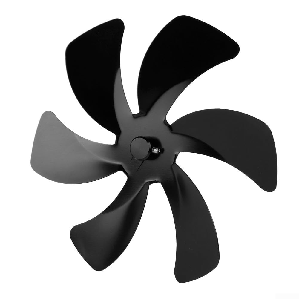 Aspas de Ventilador de plástico de Repuesto, Reemplazo de aleación Aluminio con Ventilador Estufa Calor 6 aspas, Multicolor(Red)
