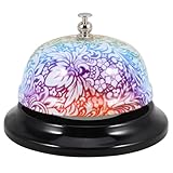 DINHEAROM 金属製サービスベル 印刷デザイン 呼び出し音明瞭 レストラン カフェ オフィス用卓上ベル