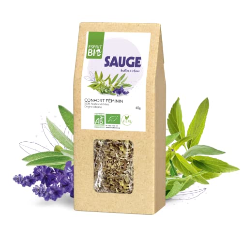 Esprit Bio - Sauge Bio A Infuser - 40g - Vrac - Confort Féminin