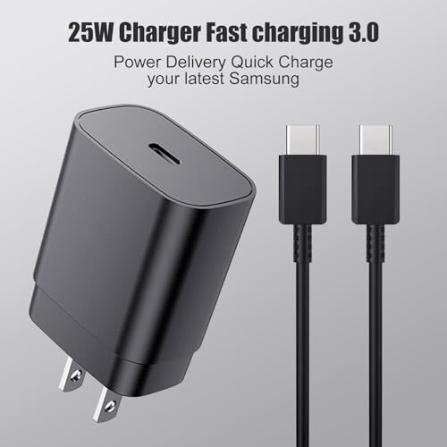 Greatatop Fast Charger 25W, Type C Charger, PD Power USB Wall Charger with 5FT 25W Fast Charging Type C Cable for Samsung Galaxy S23 Ultra, S23+/S23/S22/S21/S20/Note 20/Note 10 and More