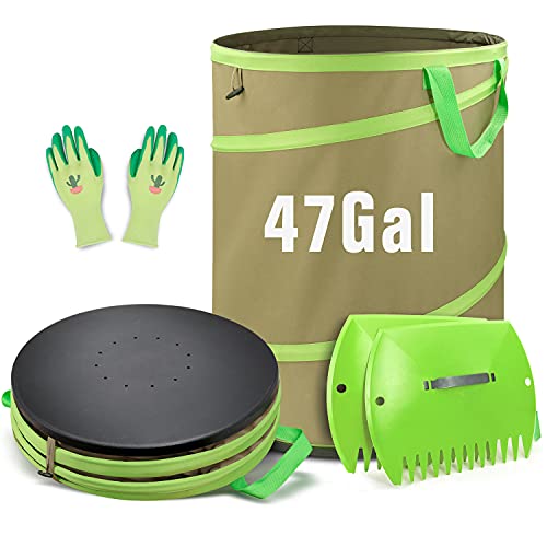 Colwelt Collapsible Garden Bag 47Gallon, Collapsible...