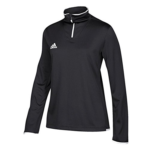 adidas Team Iconic Knit Long Sleeve Quarter-Zip Top - Women's Multi-Sport S Black/White