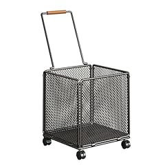 Colcolo Carrello della Spesa con Ruote Girevoli 360° Ampio E Resistente per Carichi Pesanti Ideale per E Il Trasporto in Casa E All'aperto, Nero