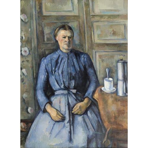 Cézanne Femme avec une cafetière toile déco grand format 76x101 cm
