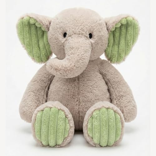 Image of Elite Toys Elephant Soft Toy 35 cm | Cute Gray Elephant Teddy Plush Toy | Soft Cuddly Stuffed Animal for Kids Boys Girls | Birthday Gift Baby Toy Room Decor