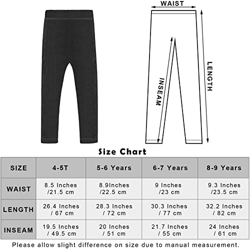 Toddor 2 Pack Kids Fall Winter Cable Knit Velvet Leggings Tight Stretch Warm Fleece Lined Pants Black #TOP1