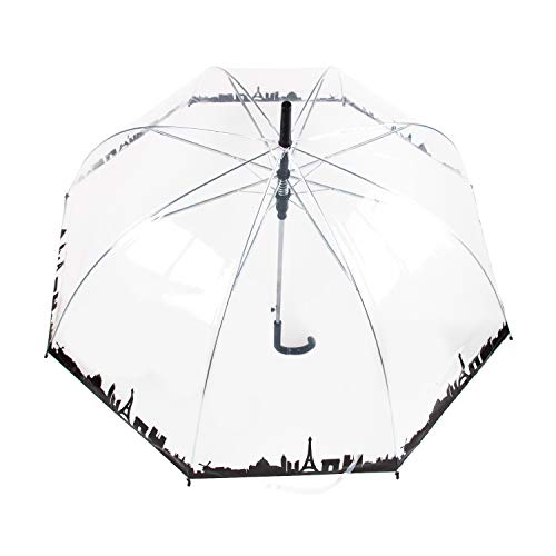 Paraguas automatico y transparente de cupula ThreeH para mujer KS25B 2