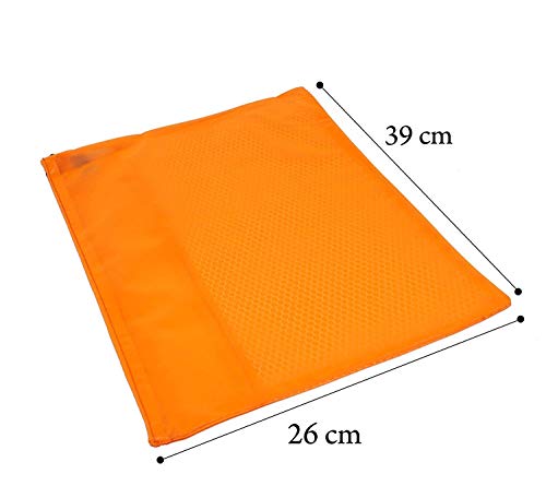Image of TULMAN Legal Size PVC Zipper Storage Pouch Pen Pencil Organizer Document Holder (39 x 26 cm) - Pack of 5