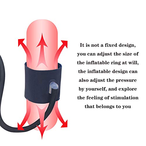 Staright Anel inflável Phallus Tamanho ajustável cresce rápido Phallus Enlargement Trainer ual Toy f