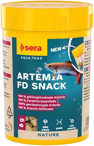 Artemia FD Snack 100 ml | gefriergetrocknete Artemia Salina | natürlicher Snack aus 100% salinenkrebse | hoher proteinanteil | fördert die farbausprägung