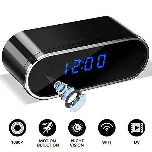 Câmera espiã de HD 1080P Wi-Fi oculto visão noturna sem fio Alarme Nanny Cam de segurança