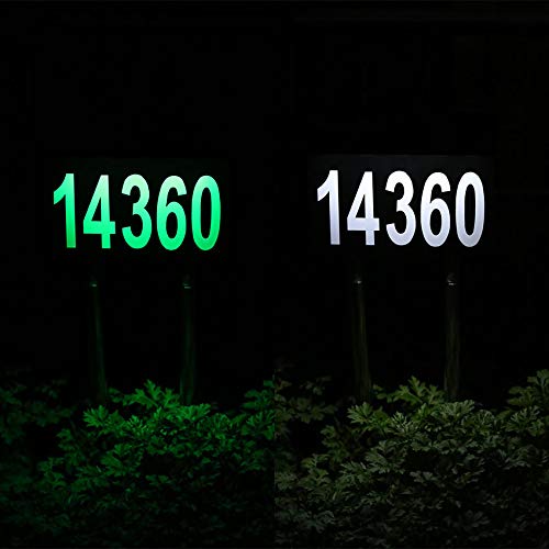 image for ZUOZUOYA Dual-use Solar House Numbers Light - 2 Lighting Modes Black S