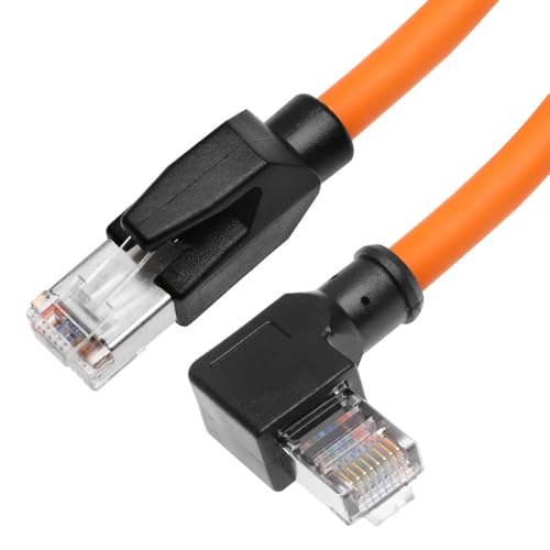 Cable Ethernet RJ45 CAT6A 2m Ángulo Recto Naranja miniatura 2