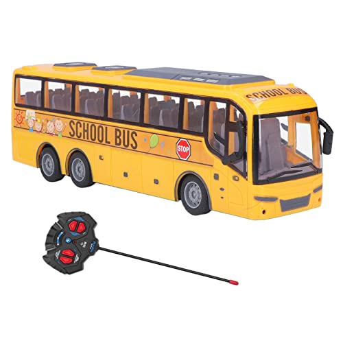 RC School Bus, Télécommande Bus Enfants Simulé LED Lumière RC School Bus Véhicule Électronique Jouet Cadeau d'anniversaire