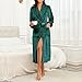 Thick Robes For Women,Womens Winter Flannel Plush Maxi Robes Fashion Lapel Fleece Fuzzy Bathrobes With Pockets Warm Cozy Sherpa Spa Robe