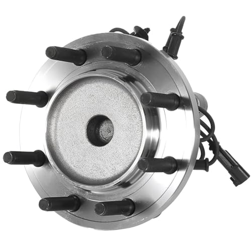 Image of Detroit Axle - RWD Front Wheel Bearing Hubs Brake Kit for Dodge Ram 2500 | 3500, Drilled & Slotted Brake Rotors Ceramic Brake Pads Wheel Bearing Hubs Assembly Replacement
