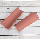 Pack 2 Tejas cerámicas curvas tradicionales color rojo terracota, para calçots en la mesa, tejados, Decorar Paredes, Pintar, Teja de barro Estilo rústico.
