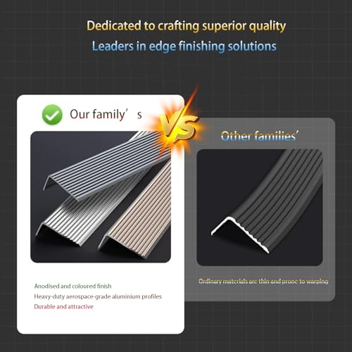 Protección de borde de escalera en aluminio para reparar peldaños rotos y cantoneras 7