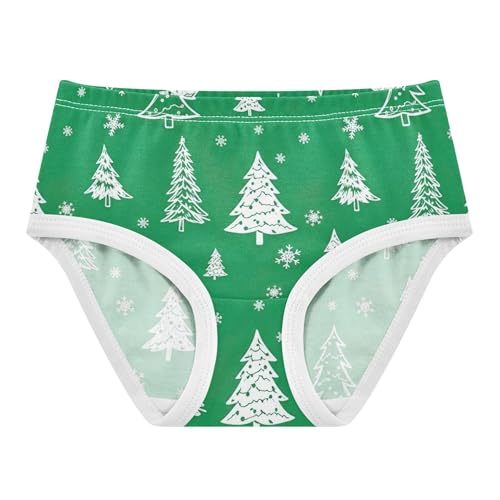 Cotton Girls Underwear Toddlers Christmas Trees Snowflakes Green Little Girl Panties Animals Briefs Girls Undies 2t