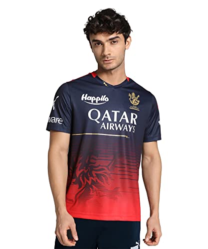 Image of Puma Men's Polyester Regular Fit Official IPL 2024 Royal Challengers Bangalore Player Replica Match Jersey