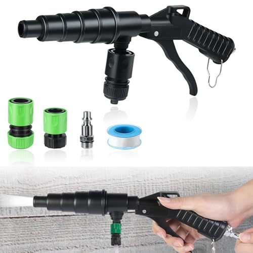 Itsall Lever Action Coolant Flush Gun Radiator & Heater Core Flush Tool with Air and Water Connections Includes Nozzles for 19-40mm Hoses Automotive Coolant System Flush Gun