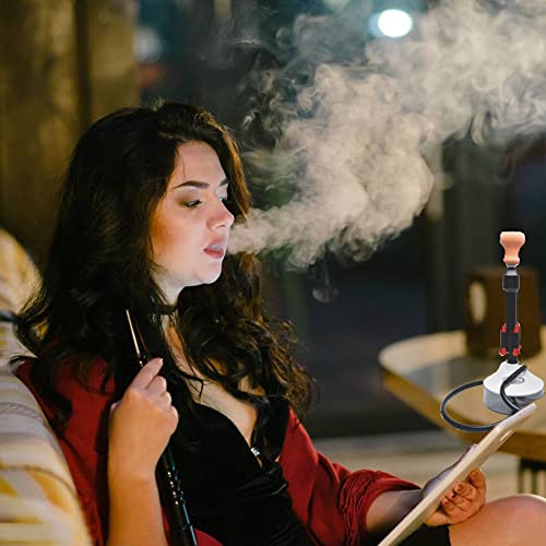 Komplettes Shisha-Set, modernes Shisha-Kit in Raketenform mit Zwei LED-Leuchten, Fernbedienung, Shisha-Kopf, Schlauch… – Bild 3