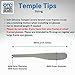 Temple Tips 2 Pair for Comfort and No-Slip - not for wire frames or small temple - fits medium / large frames