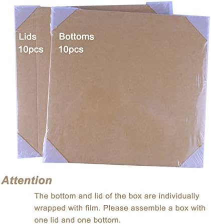 10 Pack Shirt Boxes, 28 x 21.5 x 4cm Thickened Kraft Gift Boxes with 3M Double Sided Tape, Cardboard Gift Boxes with Lids for Packaging Lingerie, T-Shirt, Gifts