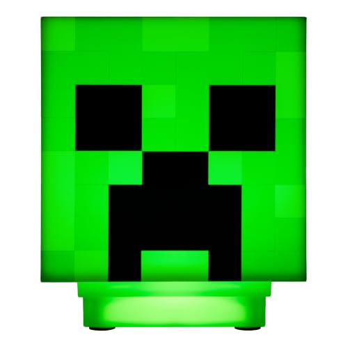 Image of Minecraft Creeper Light Up Figure - Paladone Table Light with Zombie Sounds