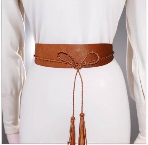 Belts for Women Bowknot Waistband and Tassel Waist Belt Faux Leather Wrap Belts for Dresses3